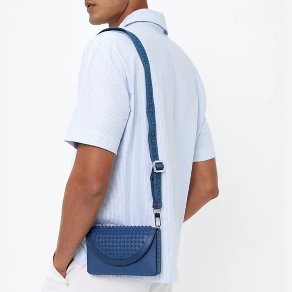 NWT$1,050 Christian Louboutin Logo Crossbody Explorafunk Wallet On Chain Unisex - Picture 7 of 16